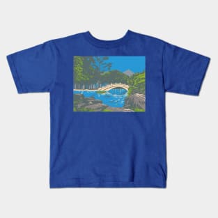 Arch Bridge Guanghua Pool National Chiang Kai-shek Memorial Hall Taiwan WPA Art Deco Poster Kids T-Shirt